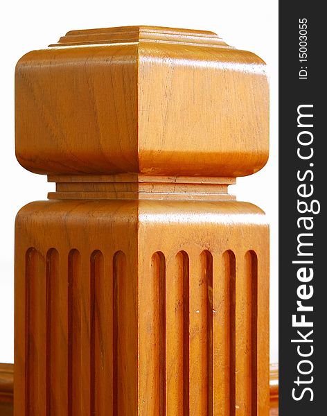 Modern architecture stake made from teakwood for interior building. Modern architecture stake made from teakwood for interior building