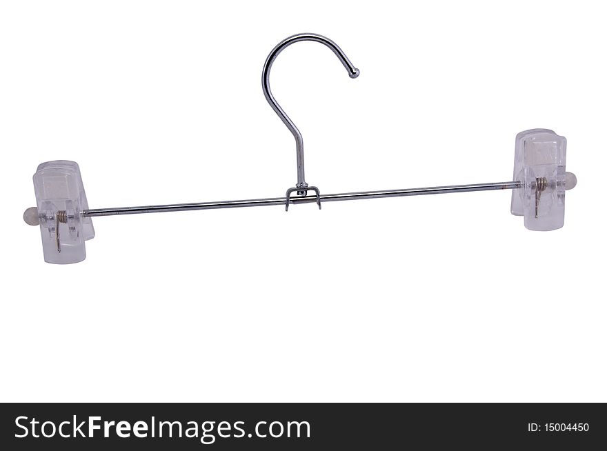 Coat hanger from tree with metal hook