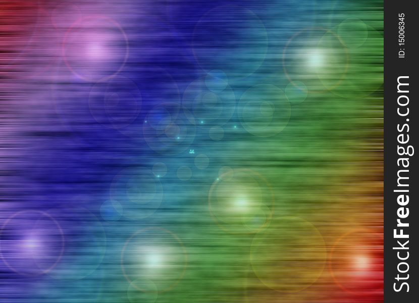 Rainbow gradient with streaks and lens flares, as background. Rainbow gradient with streaks and lens flares, as background