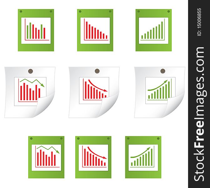 Set of business statistics. vector illustration