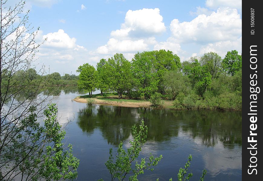 The river Berezina, suburb of a city of Bobruisk. Fine picturesque places. The river Berezina, suburb of a city of Bobruisk. Fine picturesque places.