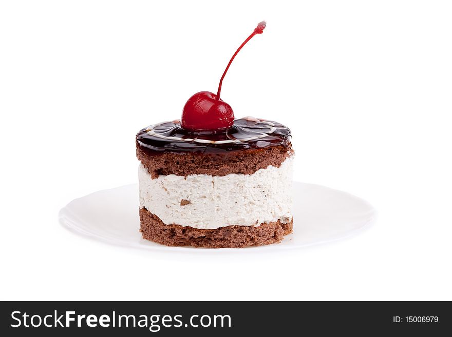 Sweet and nourishing cake with cherry