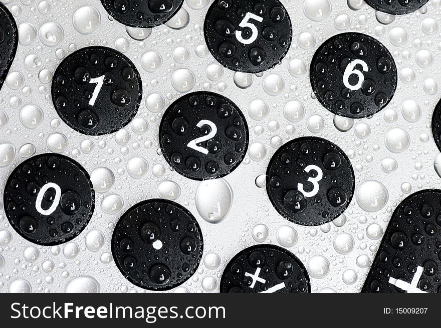 Detail of a calculator. Technology background. Detail of a calculator. Technology background