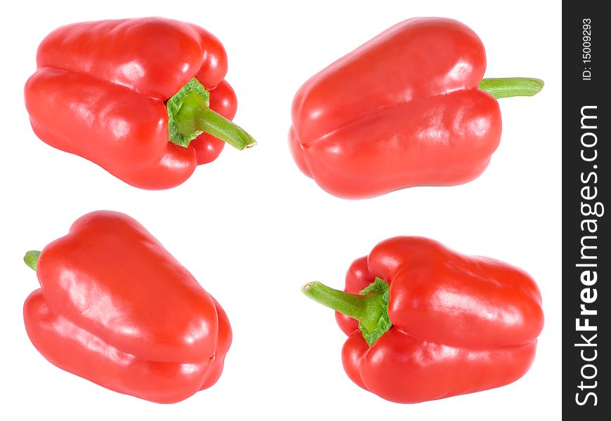 Four sweet bulgarian peppers