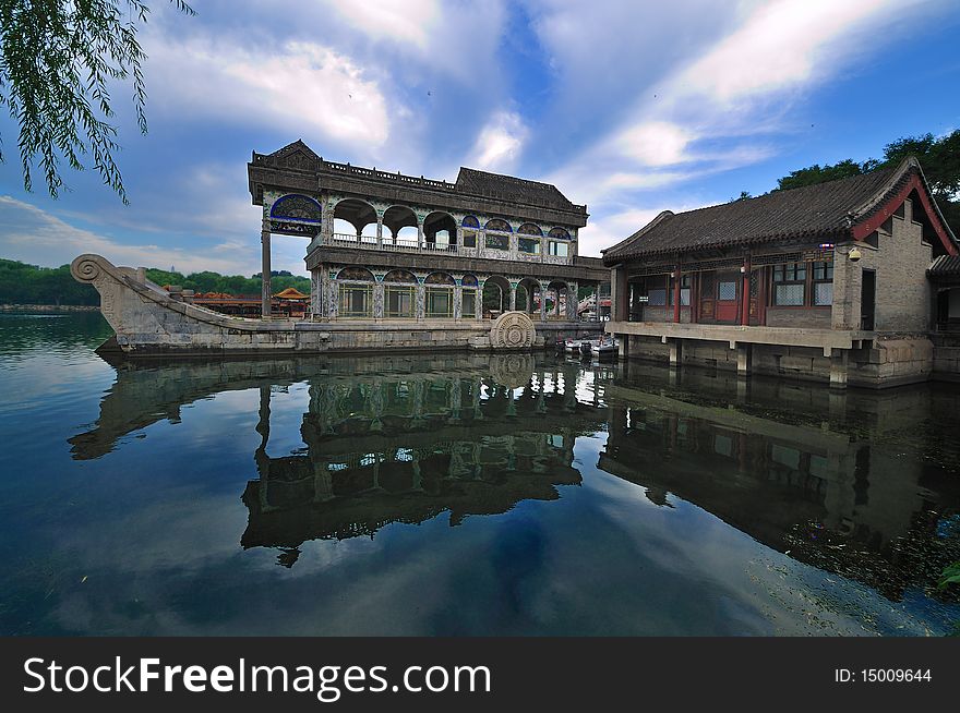 Summer Palace boat and lake