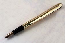Solid 14k Gold Antique Fountain Pen Stock Images Solid 14k Gold Antique Fountain Pen Stock Images