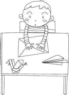 A Kid Doing Craft Work Stock Photography A Kid Doing Craft Work Stock Photography