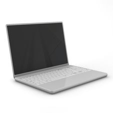 Laptop Isolated.  Three-dimensional,  Isolated On Stock Photo