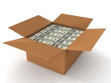 100 Dollar Bills In Cardboard Stock Image 100 Dollar Bills In Cardboard Stock Image