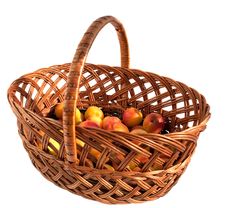 Apricots In A Basket Royalty Free Stock Image