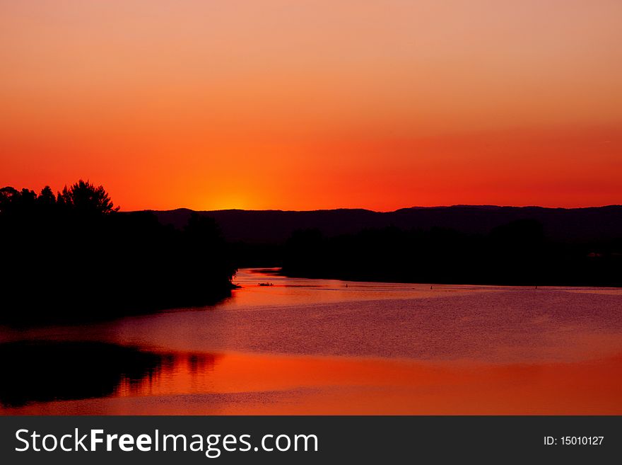 A Fiery Sunset Over The Riverlands