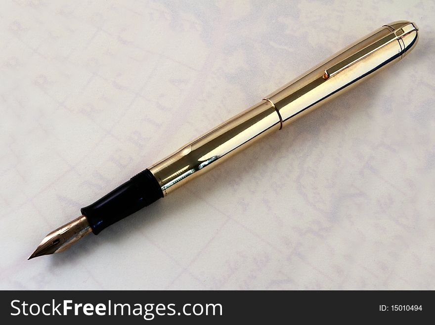 Solid 14k Gold antique fountain pen