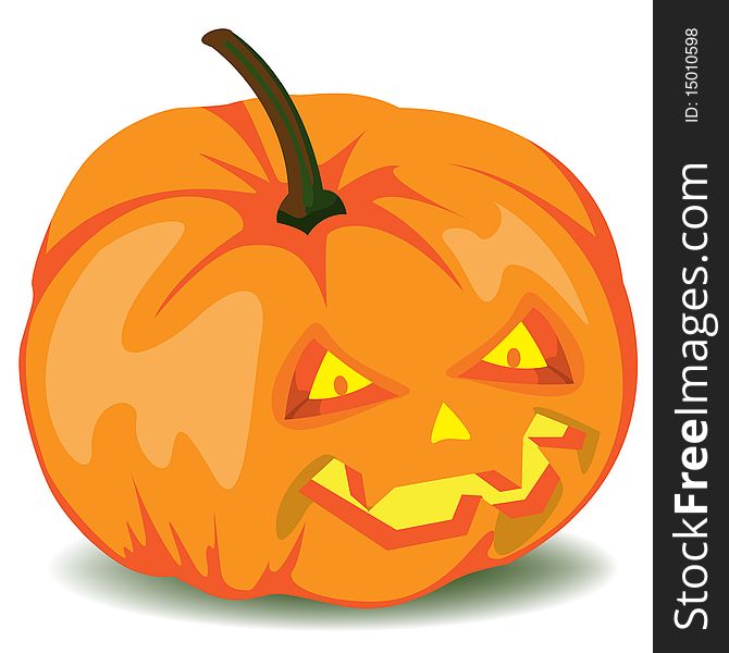 The Halloween pumpkin. Illustration in format