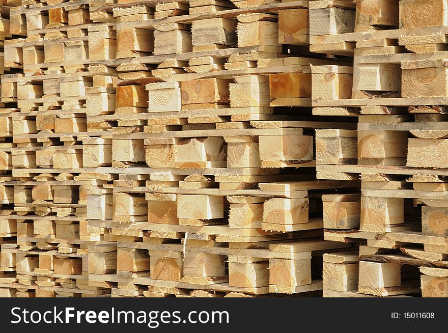 Wooden euro pallets