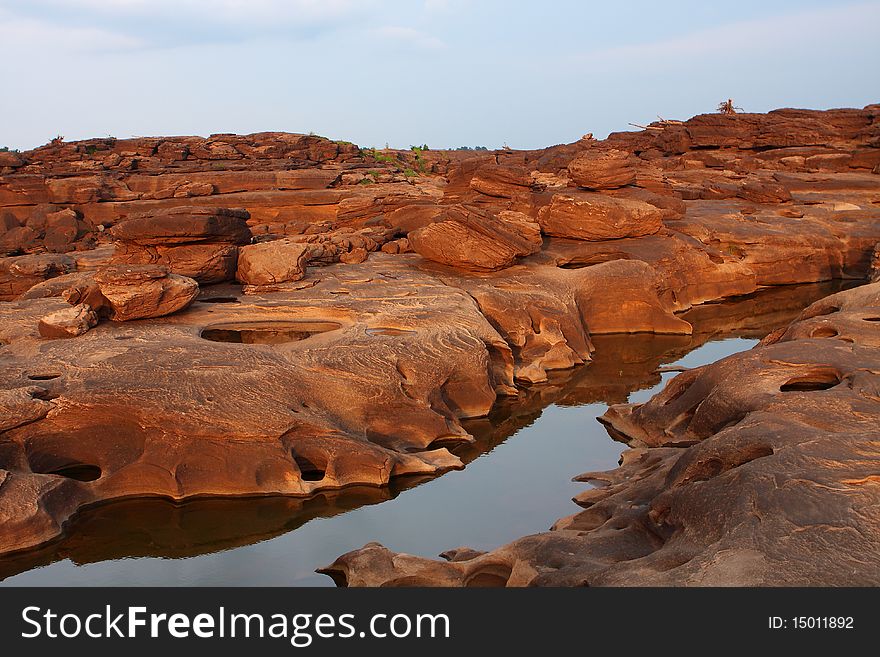 Colorful rock at Mekong River, Thailand. Colorful rock at Mekong River, Thailand