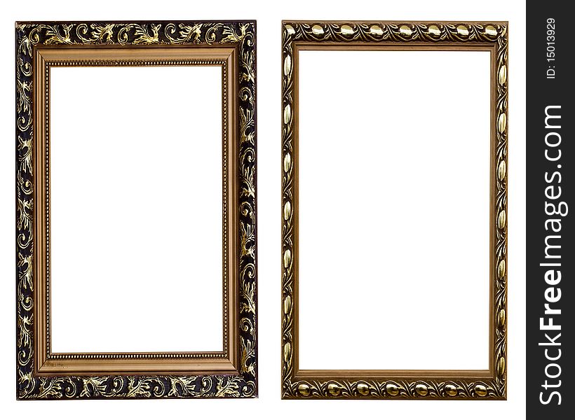 Baget frames placed on a white background isolated