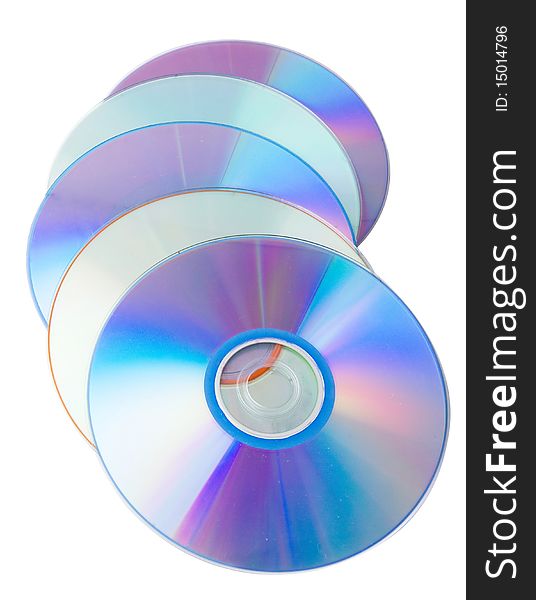 Cd vertical row isolated background