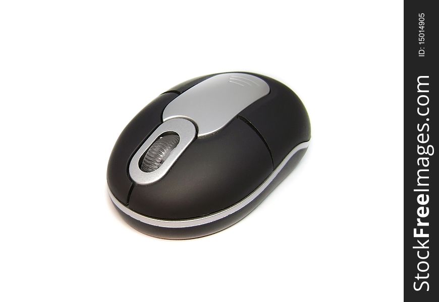 Wireless PC mouse isolated, macro image. Wireless PC mouse isolated, macro image