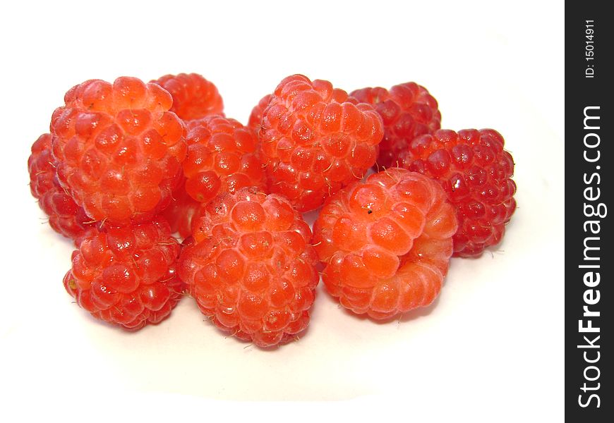 Macro image of some raspberries