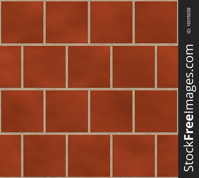 Seamless red square tiles texture