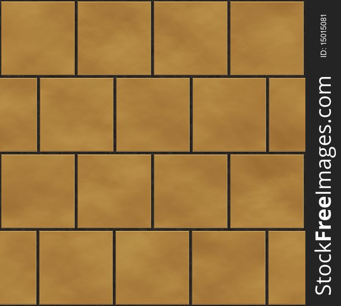 Seamless yellow square tiles texture in an english style position