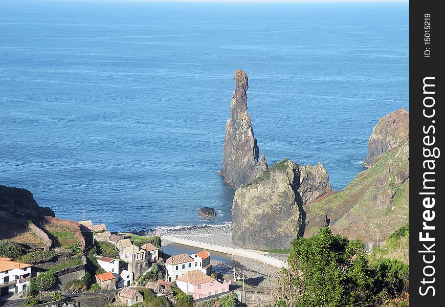 Small village in Madeira Island near the sea. Small village in Madeira Island near the sea