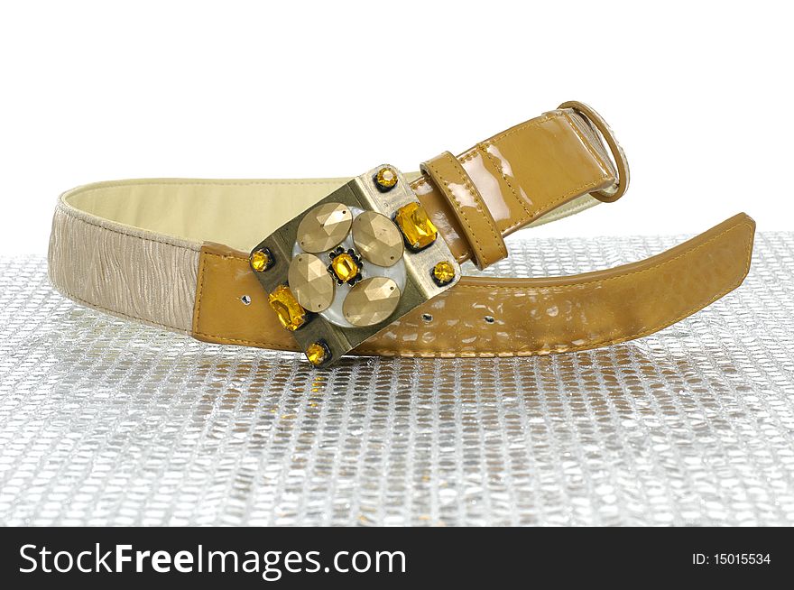 Close up Fashion leather belt