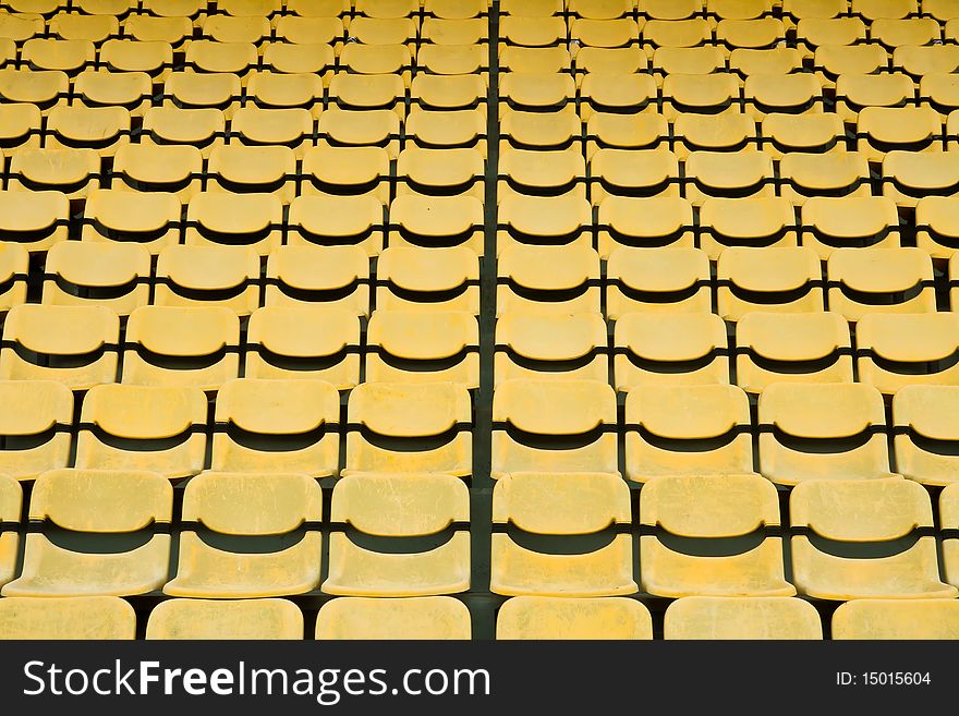 Yellow Seat Pattern in Football Stadium. Yellow Seat Pattern in Football Stadium