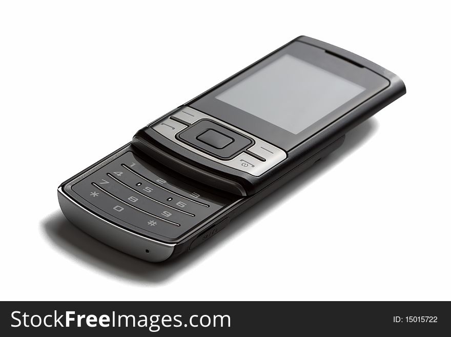 Grey phone-slajder isolated on a white background