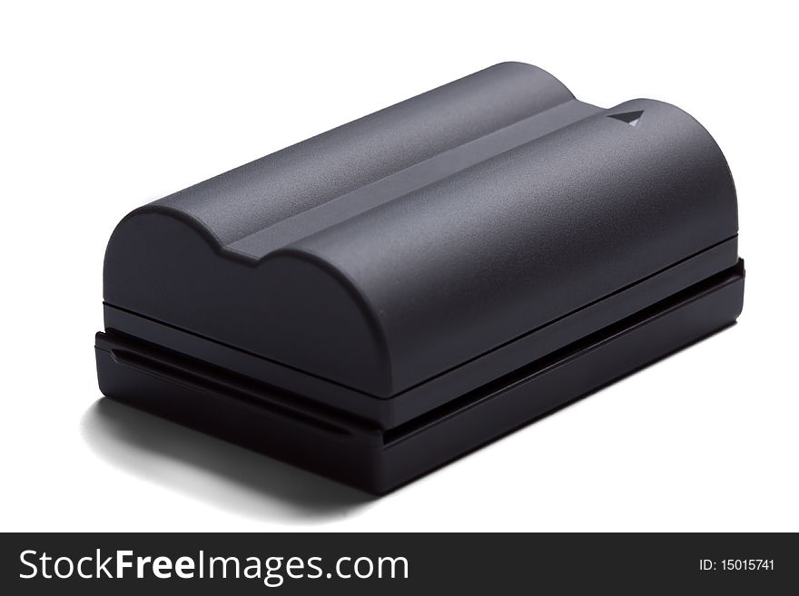 The storage battery for the camera isolated on a white background