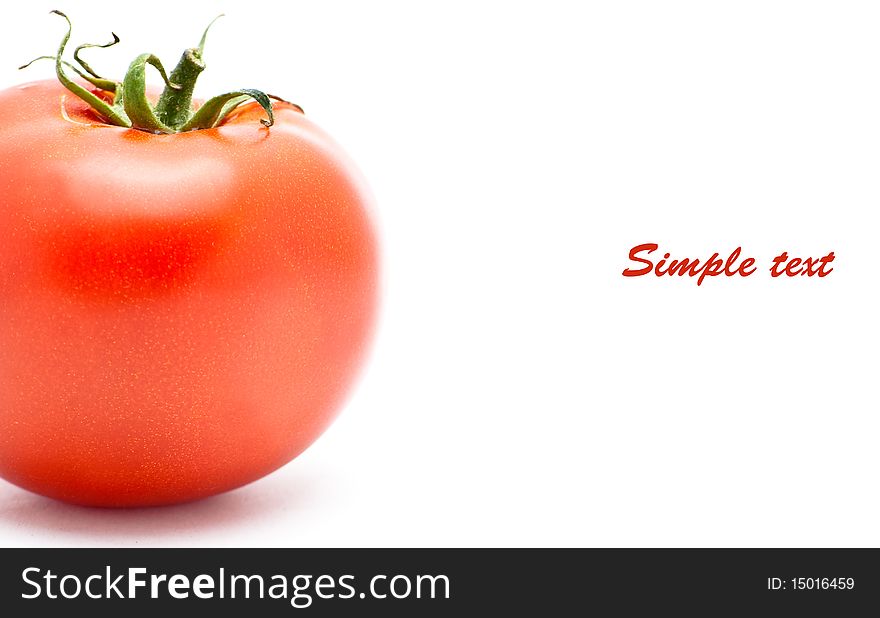 Tomato isolated on a white background.