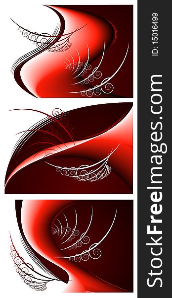 Three   abstract background with blend   wave and decor  eps.8