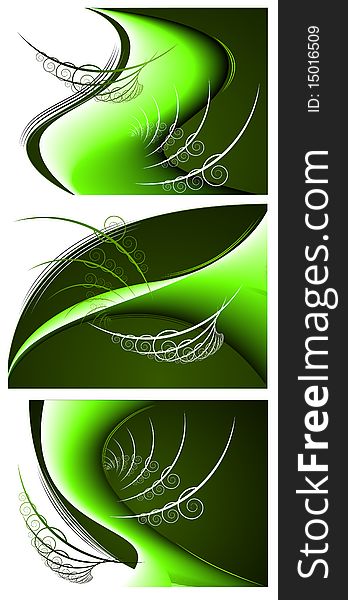 Three   abstract background with blend   wave and decor  eps.8