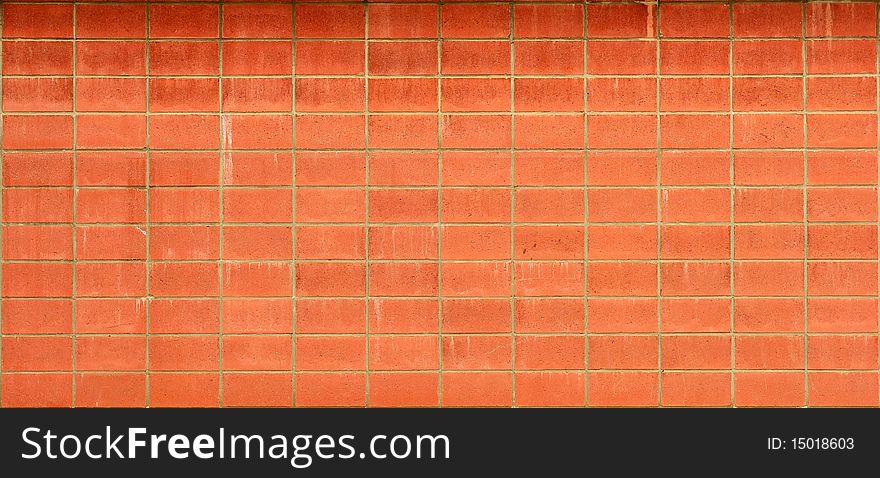 A brick wall that can be repeated as tiles and used as a texture in 3d softwares. A brick wall that can be repeated as tiles and used as a texture in 3d softwares