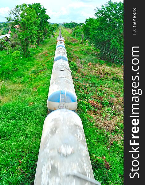 Train running in khonkaen of thailand