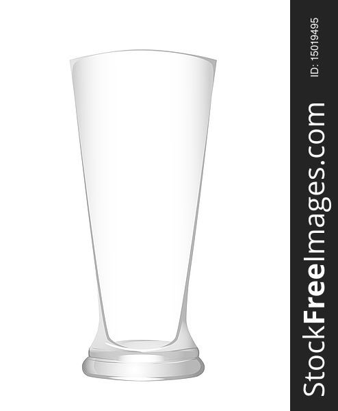 Vector image of a tall glass