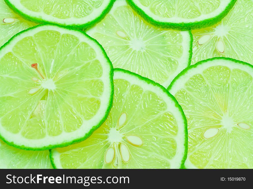 A background of lime slice it look fresh