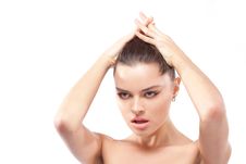 Portrait Of Beautiful Young Sexy Brunette Stock Photos Portrait Of Beautiful Young Sexy Brunette Stock Photos