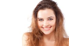 Portrait Of Beautiful Smiling  Woman Royalty Free Stock Photos