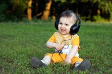 Little Boy With Headphones Horizontal Stock Photos Little Boy With Headphones Horizontal Stock Photos