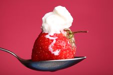 Strawberry And Cream Royalty Free Stock Photo Strawberry And Cream Royalty Free Stock Photo