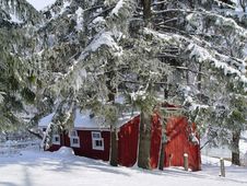 Snowcovered Barn Stock Photo Snowcovered Barn Stock Photo