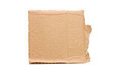 Cardboard Isolated Over White Stock Images