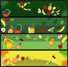 Fruits Banners Stock Image Fruits Banners Stock Image