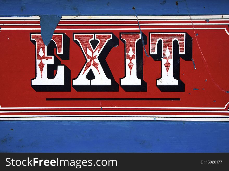 Carnival exit sign