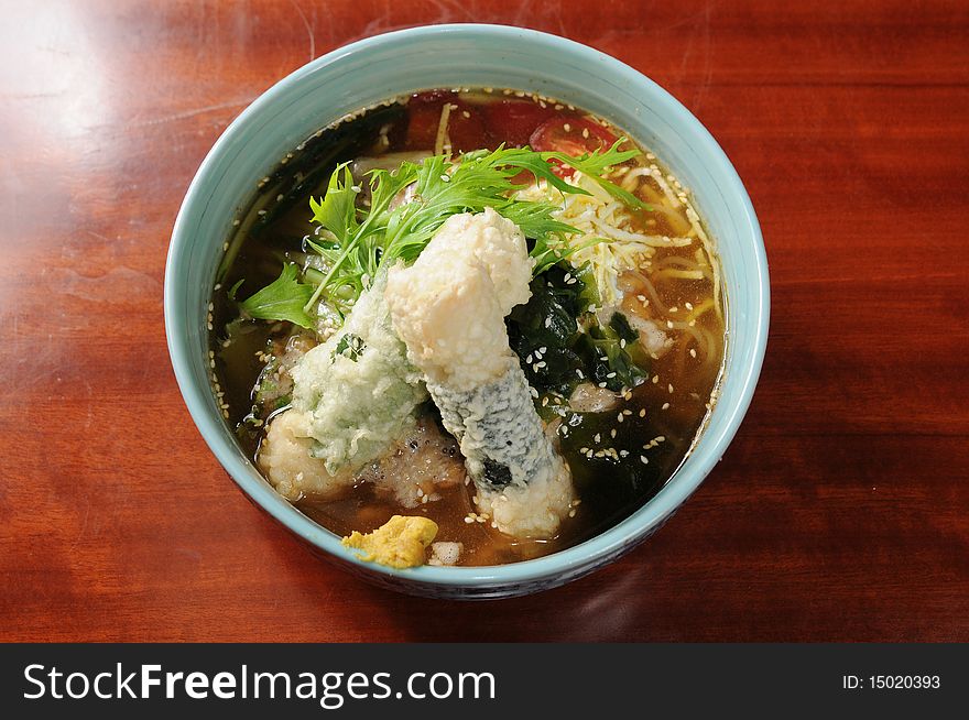 Chinese noodles on the table