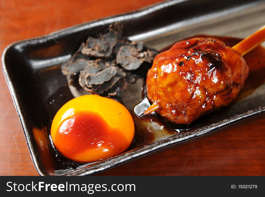 Two yakitori healthy delicious snacks