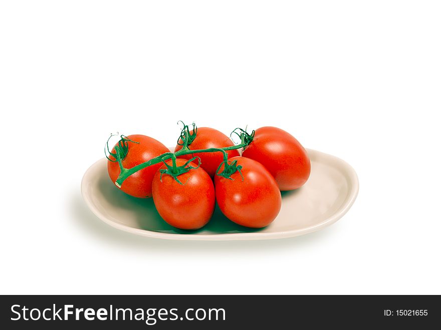 Tomatoes on the plate