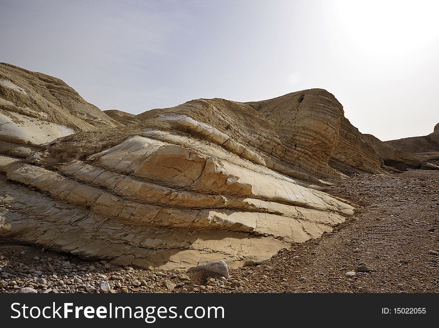 The huge rock formations in Negev desert, Israel. The huge rock formations in Negev desert, Israel.