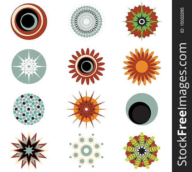 vector set of abstract design elements
